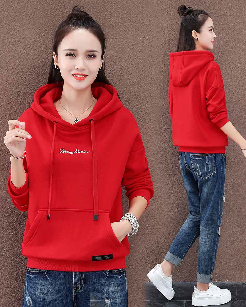 waitmore卫衣女加厚加绒2020秋冬季cec连帽学生潮牌大码女装