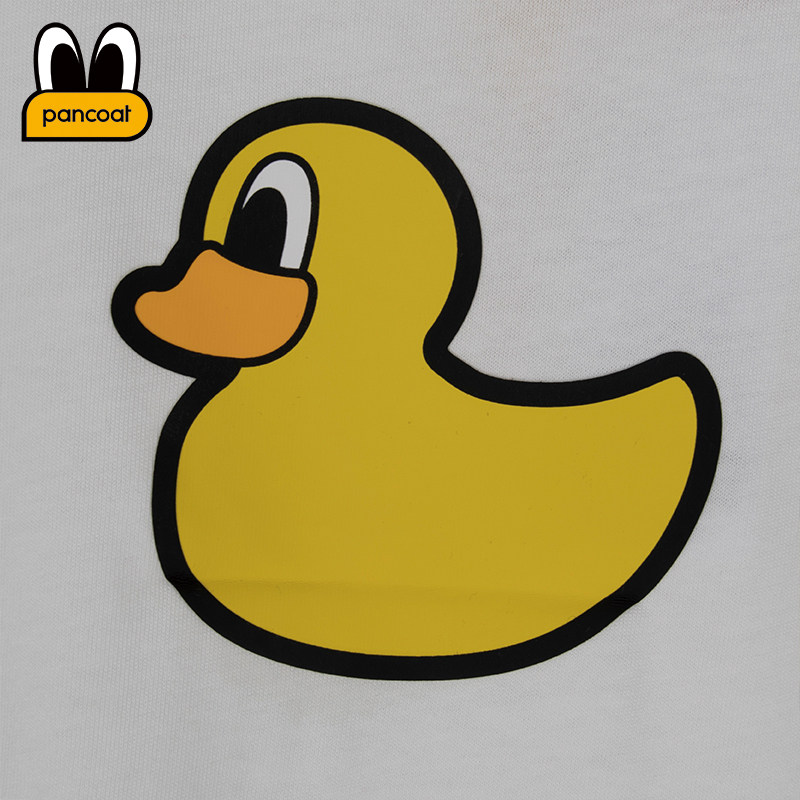 pancoat童装20年夏季新品小黄鸭印花短袖上衣女童t恤