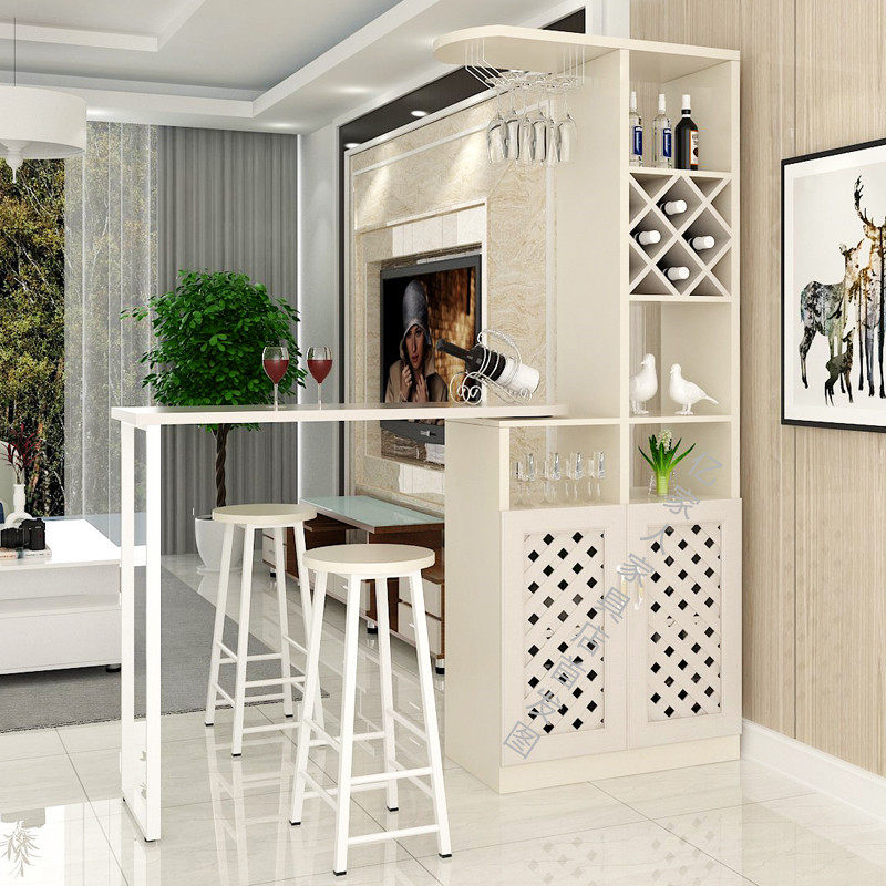 隔断吧台客厅家用欧式酒柜组合间厅简约现代吧台