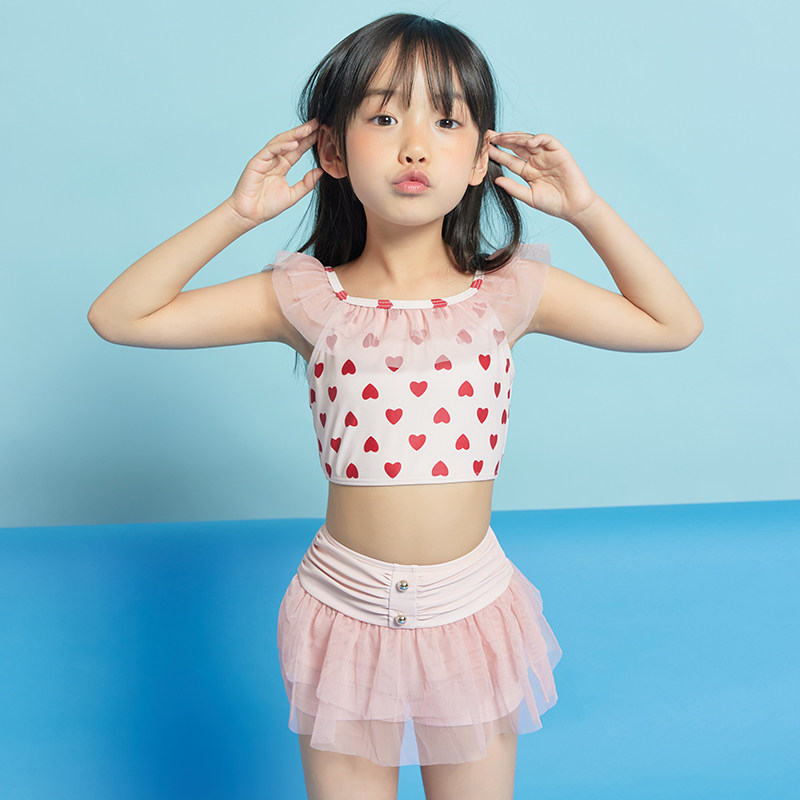 儿童泳衣女童分体2021年新款8岁中童网红可爱儿童泳衣