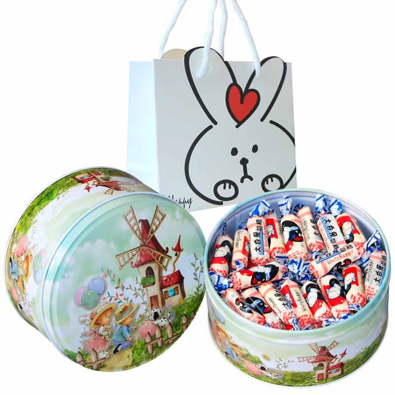 婚礼糖果礼品包装铁盒大白兔奶糖曲奇饼喜糖盒欧式糖盒