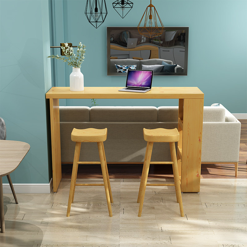 简约现代家用小吧台玄关靠墙厨房吧台桌酒吧奶茶咖啡厅高脚桌定做