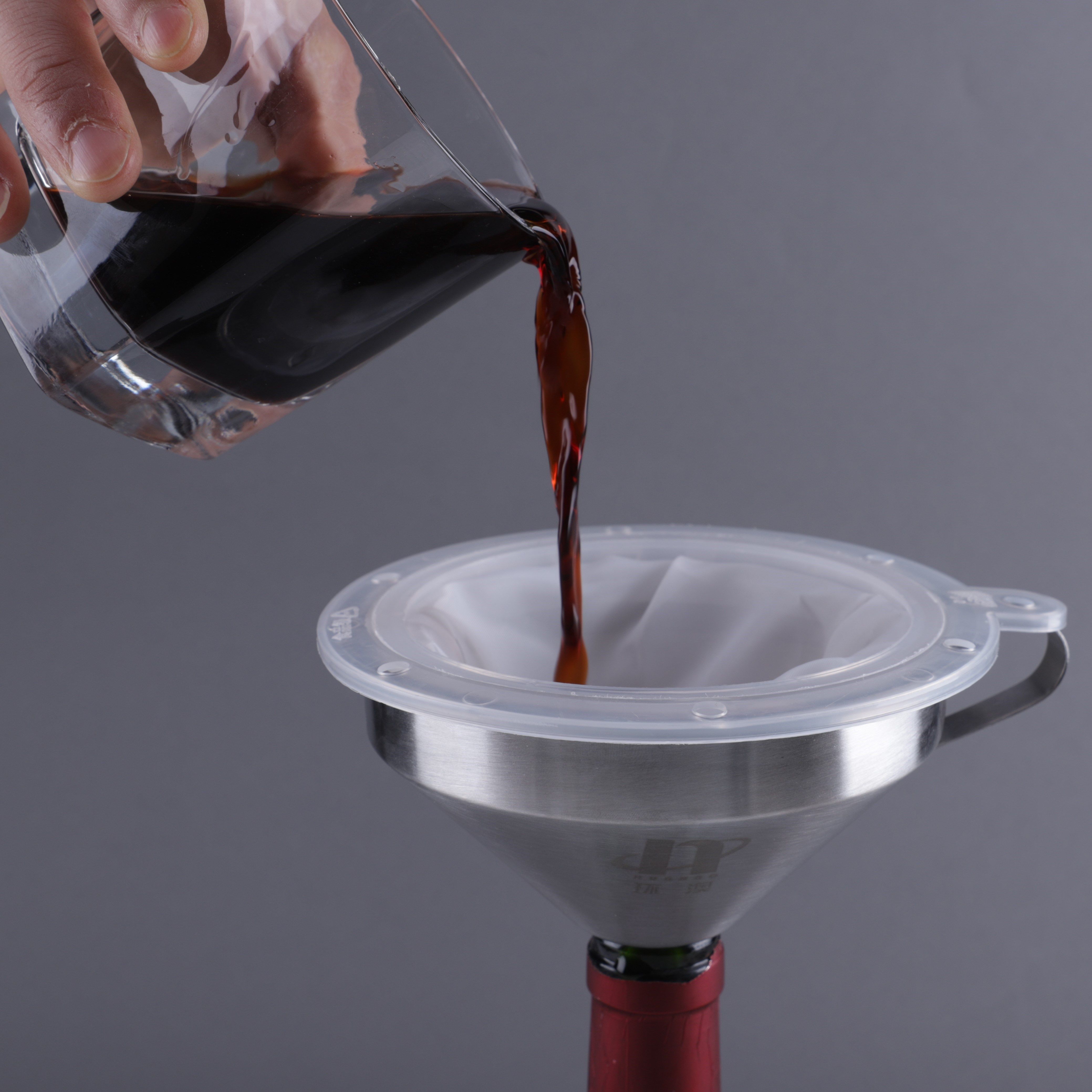 过滤漏斗白酒过滤器304300目豆渣酸奶大小号口径滤网豆浆创意可爱