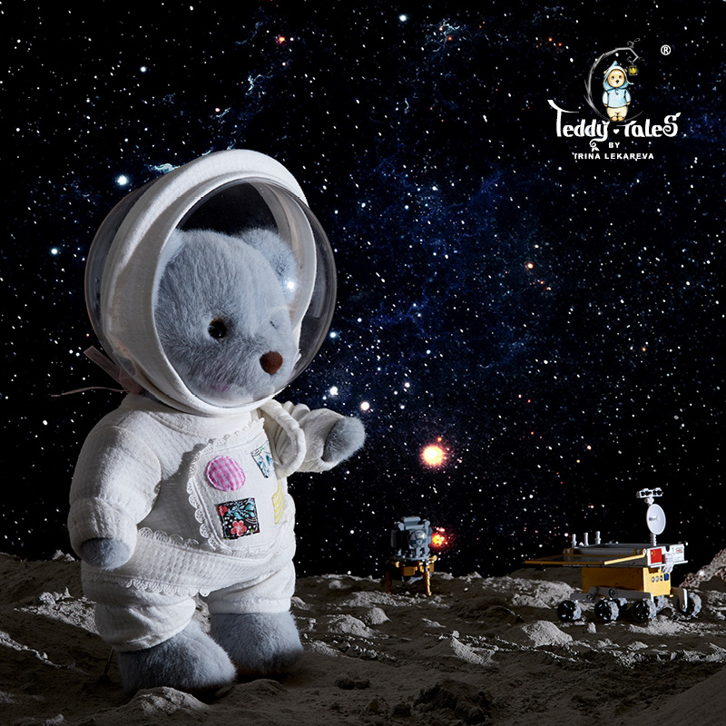 上新teddytales太空小熊宇航员熊简版套装可爱情侣礼物毛绒布艺类玩具