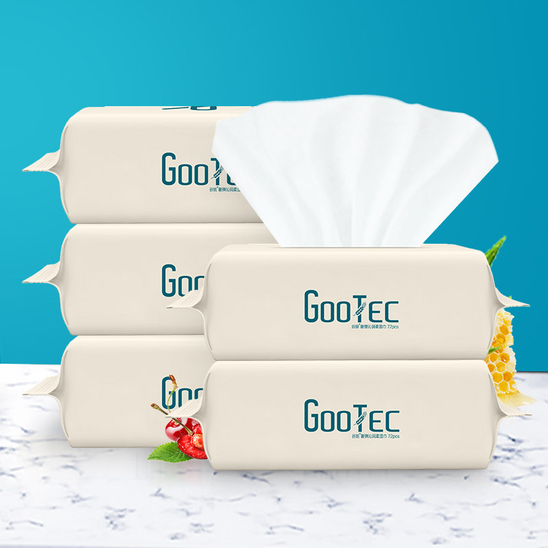 谷斑婴儿柔湿巾纸5大包宝宝儿童手口专用湿纸巾整箱装家用实惠装