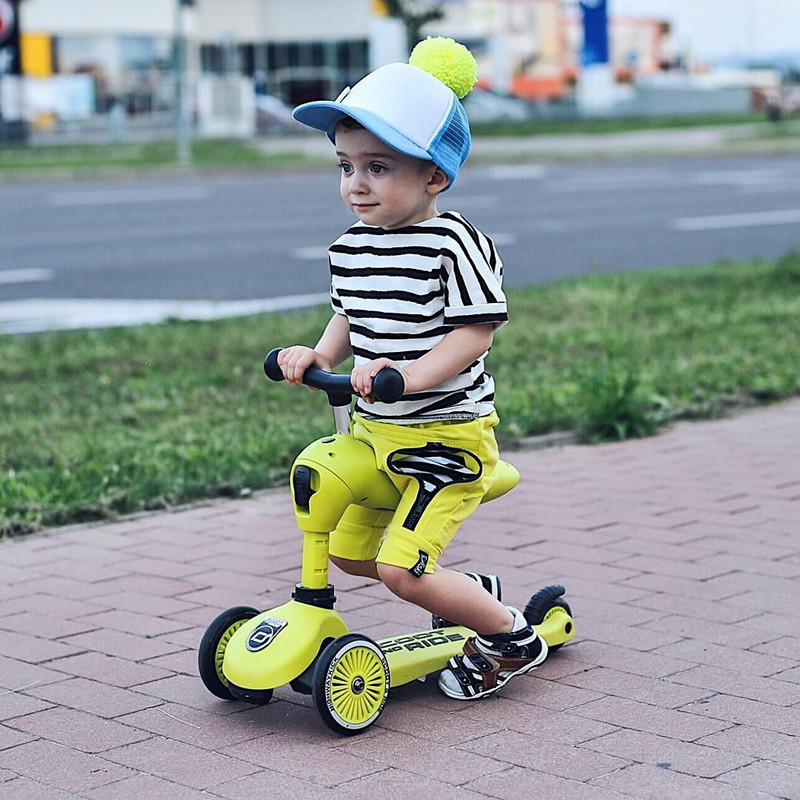 奥地利scootride儿童滑板车学步车户外骑滑可坐三轮1-5岁六一礼物