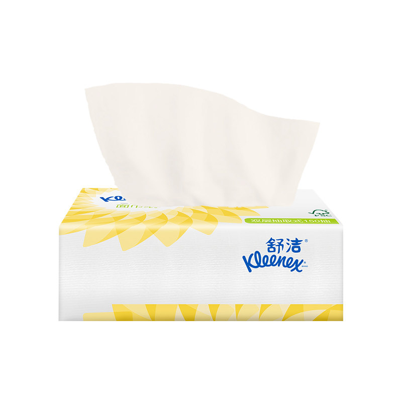 舒洁抽纸批发 整箱双层原木纸巾家用餐巾纸家庭装抽取面巾纸24包