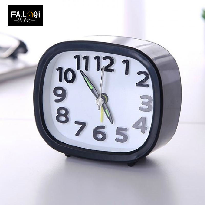 男女迷你小台钟桌面摆件电子钟表便携简约床头学生闹钟.