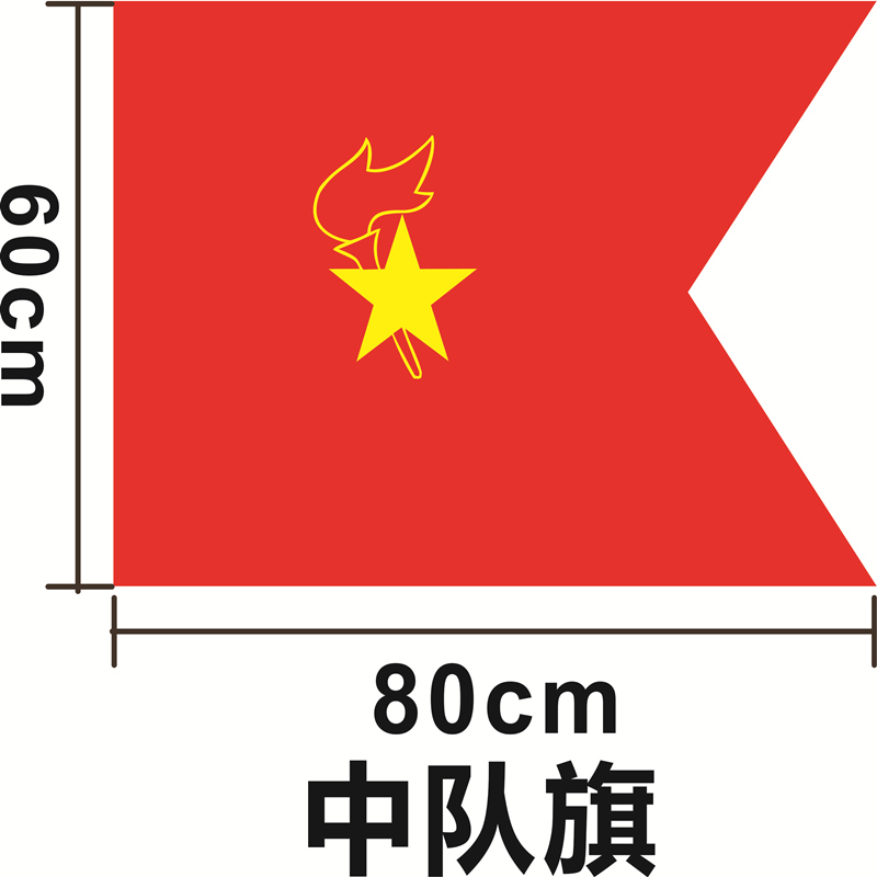 包邮少先队队旗 大队旗中队旗小队旗 春亚纺材料120x90cm少先队旗