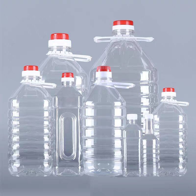 油壶2.5l5斤瓶食品级pet塑料瓶酒瓶带盖提手密封罐