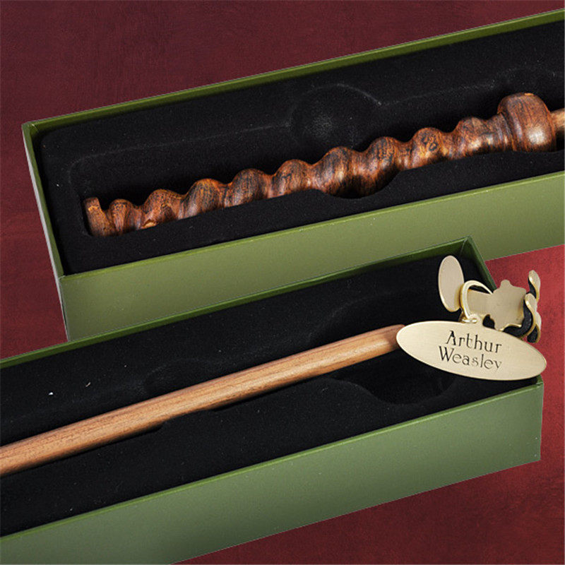 哈利波特周边罗恩爸爸亚瑟韦斯斯莱魔杖魔法棒铭牌cosplay配件