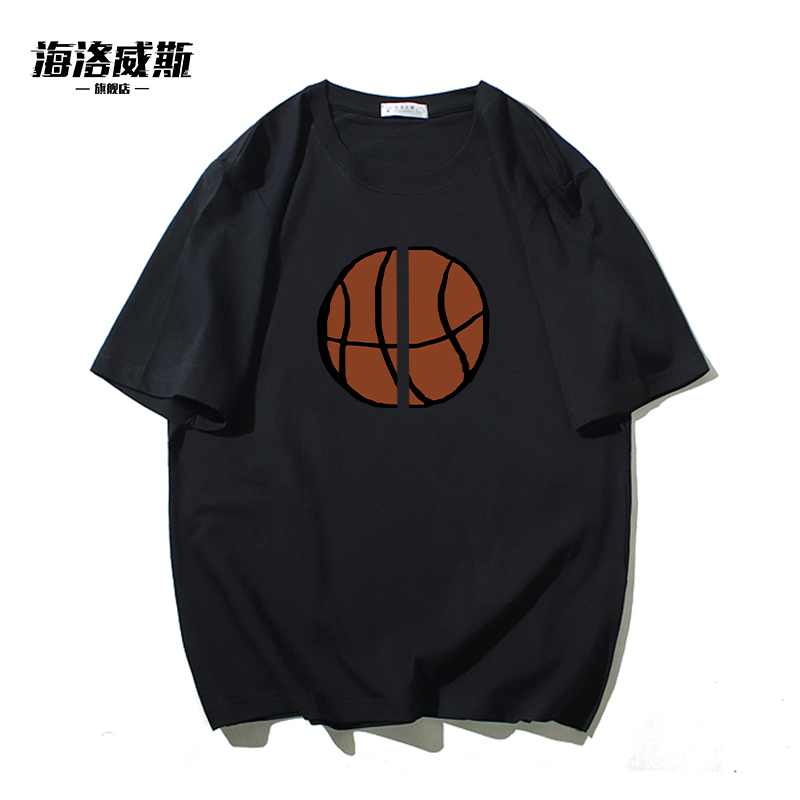 短袖男ins潮宽松休闲夏装潮牌学生半袖夏季篮球体恤纯棉港风t恤男