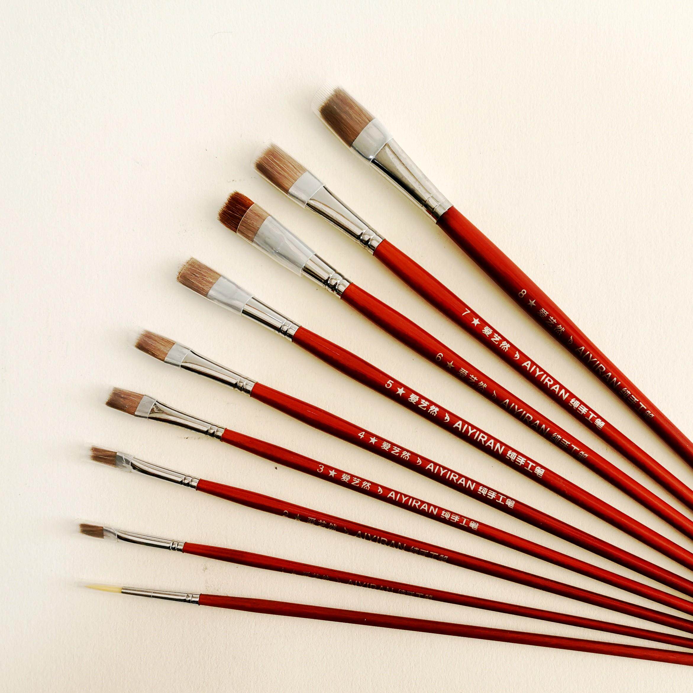 画笔水粉水粉画10支包邮狼毫单支12号圆头水彩水粉