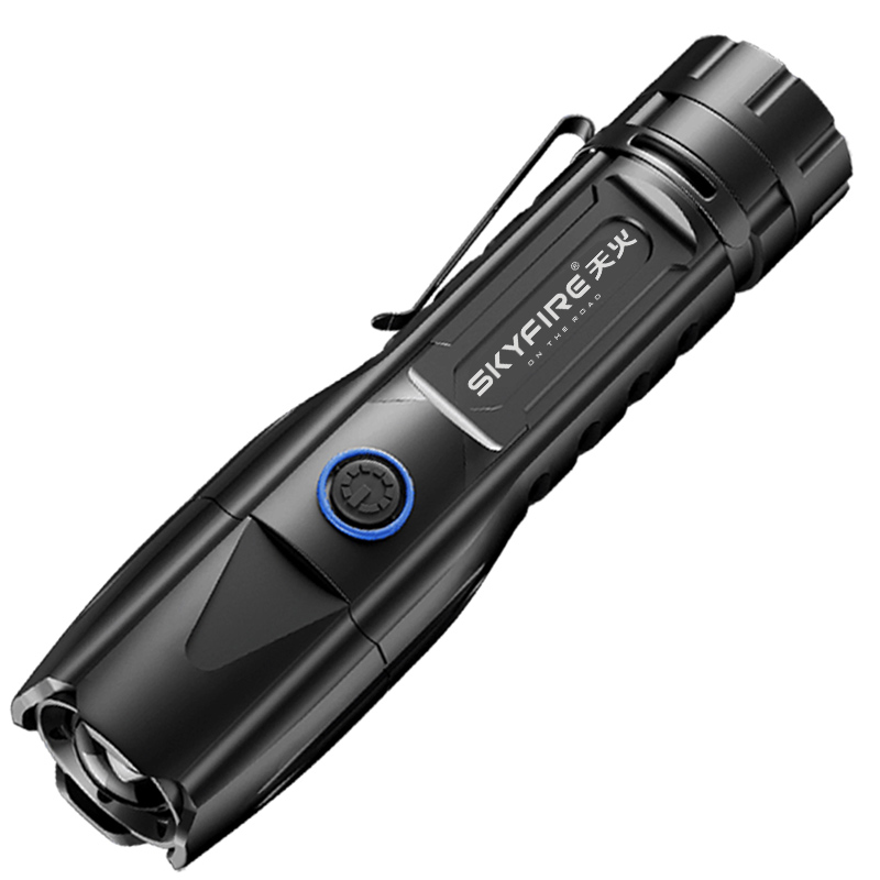 天火P90强光手电筒可充电超亮远射户外变焦led便携小聚光非氙气灯