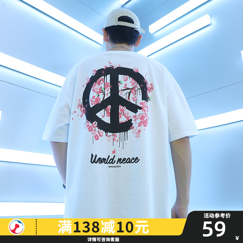 夏季新款国潮宽松设计感小众vintage短袖t恤男潮牌帅气原宿风半袖