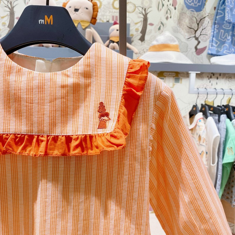 打折moimoln小云朵韩国童装代购1女甜美纯棉洋气连衣裙