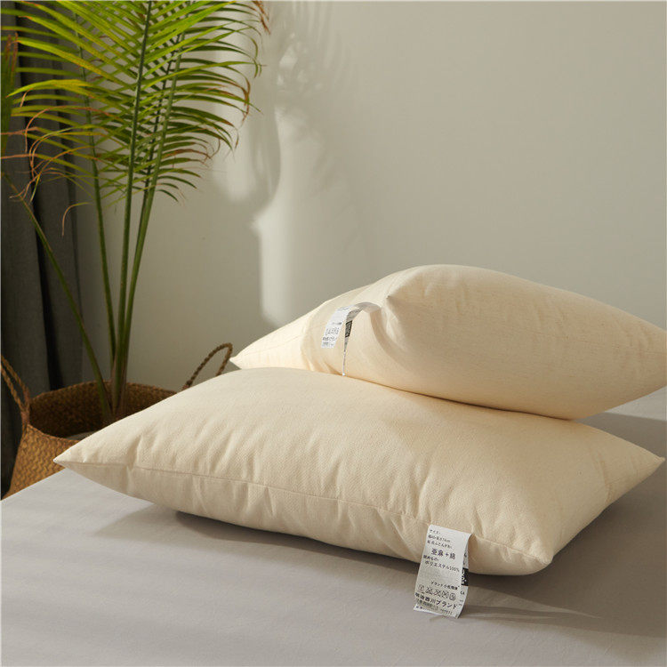 明治西川天然棉麻日本枕头单边1000g立体1200g枕头