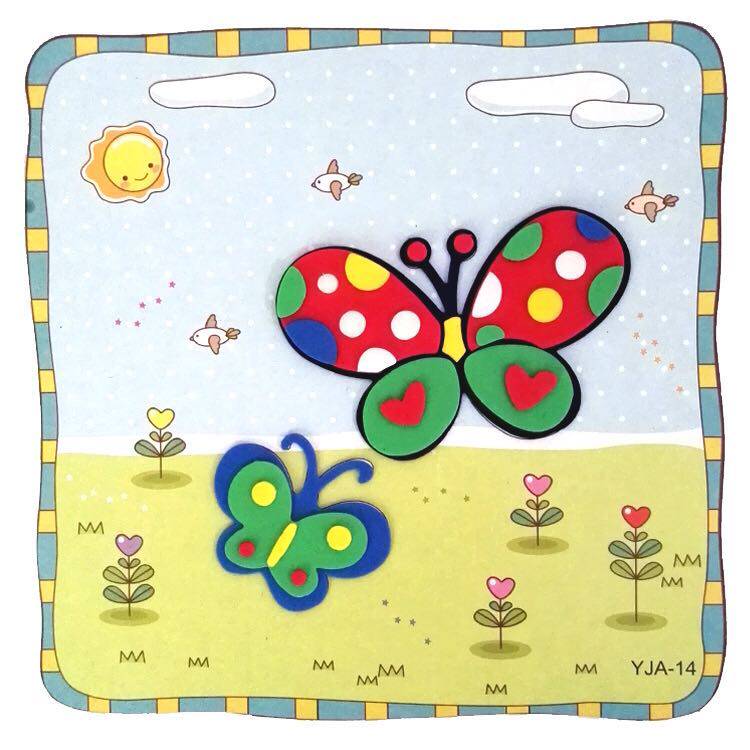 韩版卡通小贴画 儿童手工制作创意diy粘贴贴纸画eva立体海绵贴画