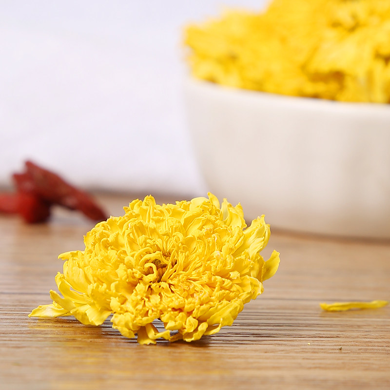 皇菊锄头高山徽州产地花茶婺源大黄黄菊金丝代用