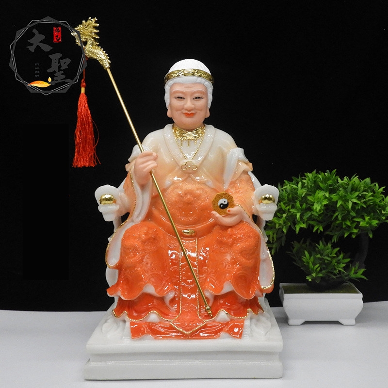 无生汉白玉神像老母母道12寸16寸老奶奶老妈妈家用摆件