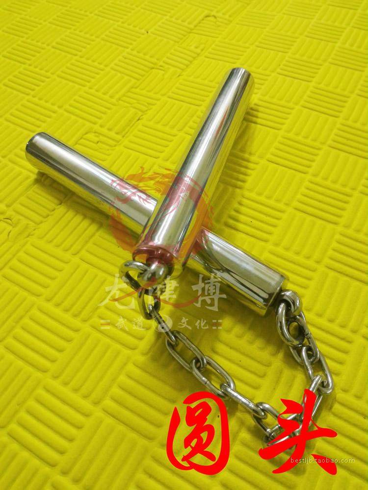 节棍掌中中雷便携实战防身自卫不锈钢两节双截双截棍