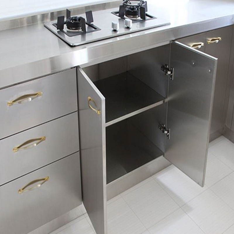 不锈钢定制整体橱柜厨柜台面家用换新装修简约不锈钢橱柜