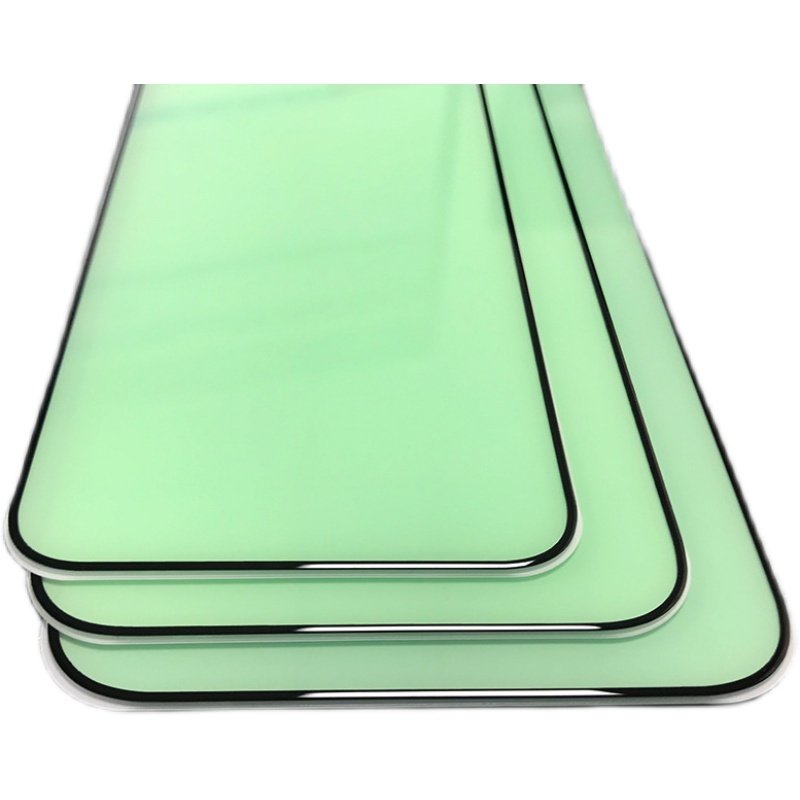 适用iphone12promax护眼绿光膜12pro钢化膜12mini全屏防近视3片装