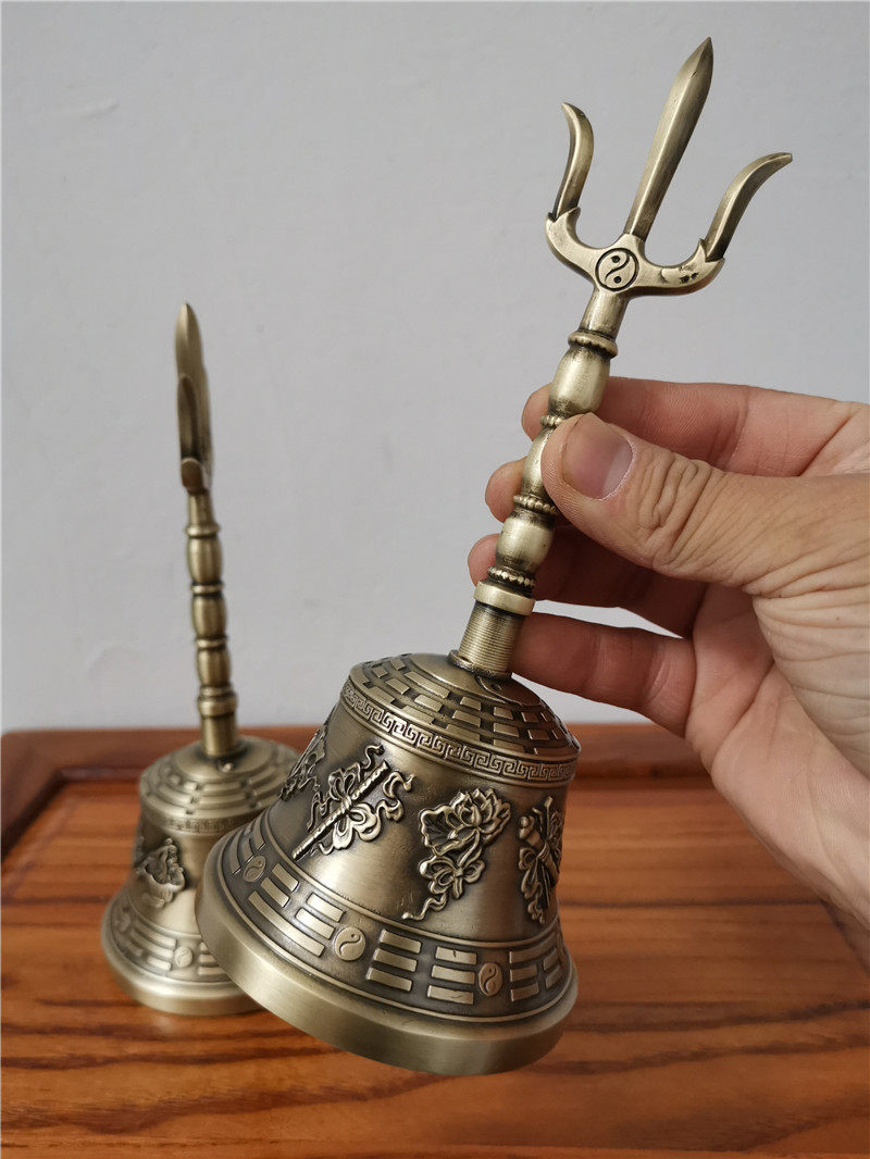 八仙八卦道教法器三清太极八宝仿古青铜铃铛道教工艺品