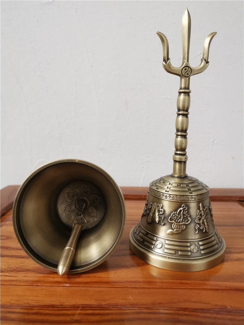 八仙八卦道教法器三清太极八宝仿古青铜铃铛道教工艺品