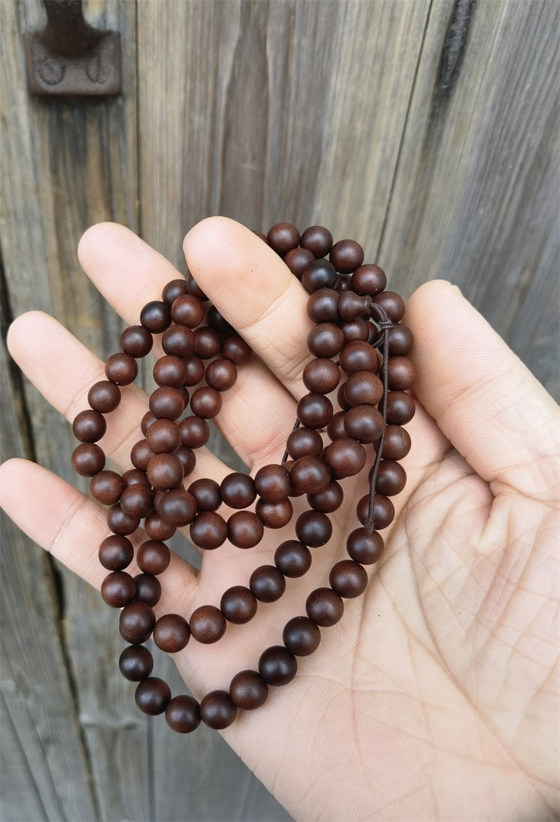 道教用品雷击枣木手108颗枣木念珠流珠手串道家木雕