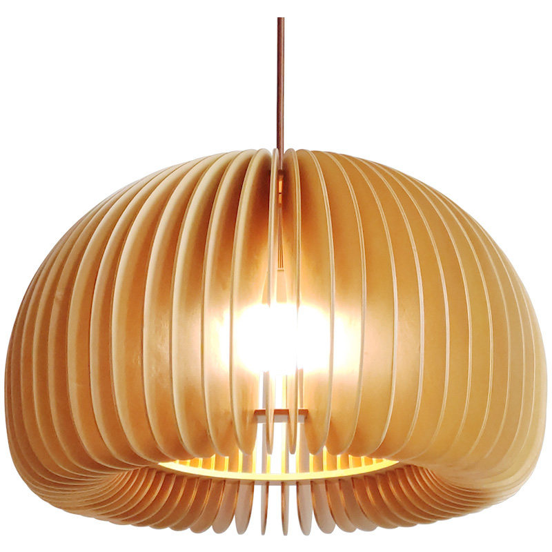 日式复古南瓜卧室木质vintage书房吊灯创意餐厅客厅吊灯