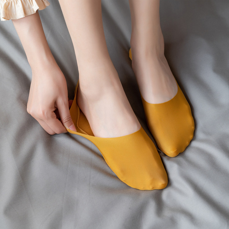 隐形冰丝袜子女浅口硅胶防滑超薄夏季不掉跟船船袜