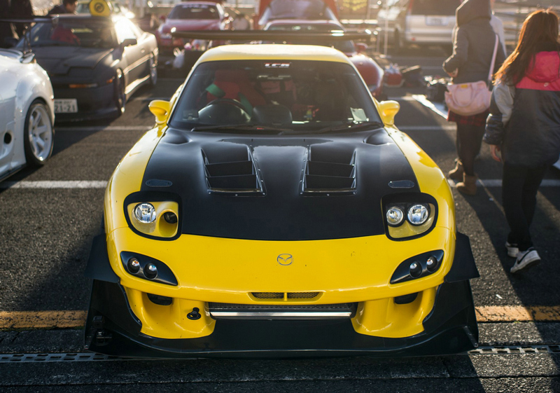 适用于马自达mazdarx7fd3sre雨宫碳纤维改装头盖汽车包围