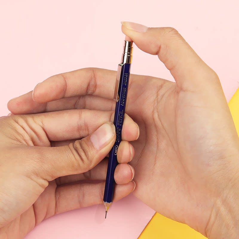 日本ohto乐多 sharp短款迷你自动铅笔六角形专业绘图绘画漫画铅笔学生