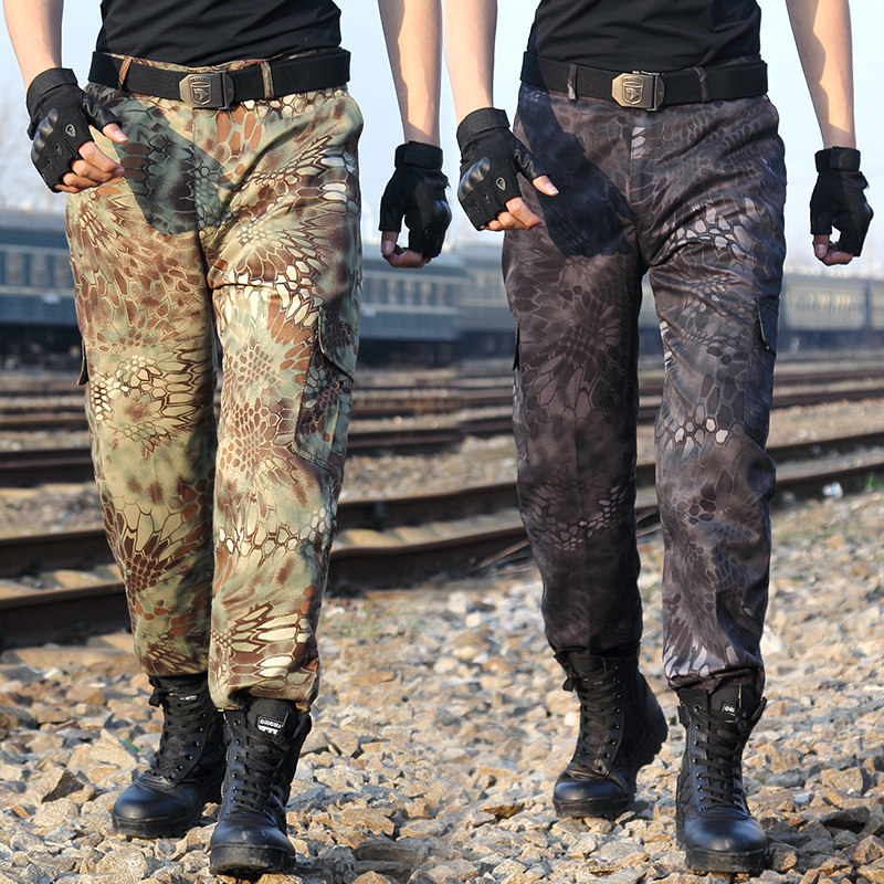 新式户外作训裤军裤男夏季迷彩战术特种兵宽松迷彩裤