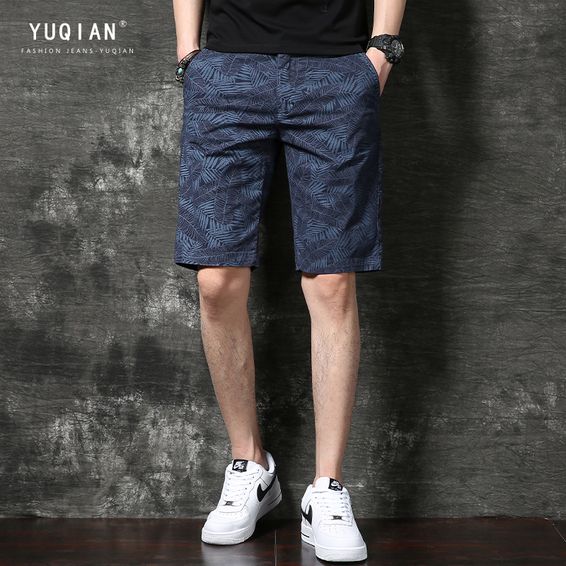 2022新款夏季休闲短裤男外穿潮牌速干五分沙滩短裤男宽松直筒中裤