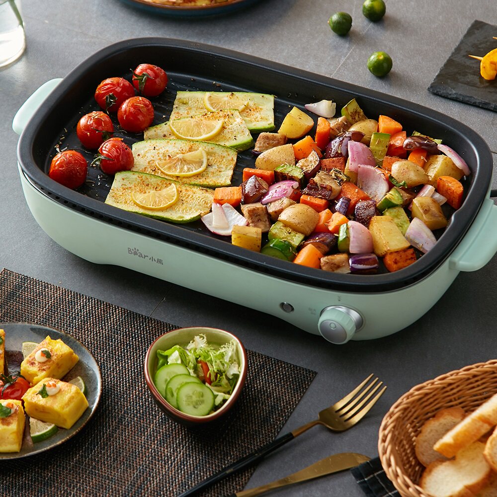 烧烤小熊烤炉家用电无烟小型可拆清洗烤盘烤鱼烧烤炉