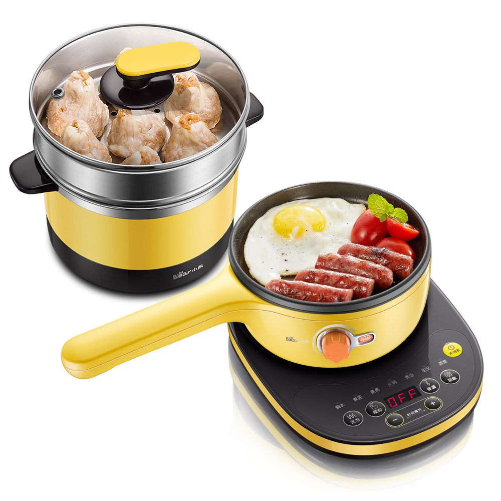 小熊智能电热锅宿舍多功能炒涮蒸电火锅锅煮面小电煮锅电炒一体锅