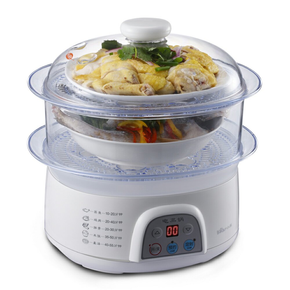 小熊电蒸锅大容量蒸菜器迷你多功能智能蒸汽锅家用全自动断电蒸笼
