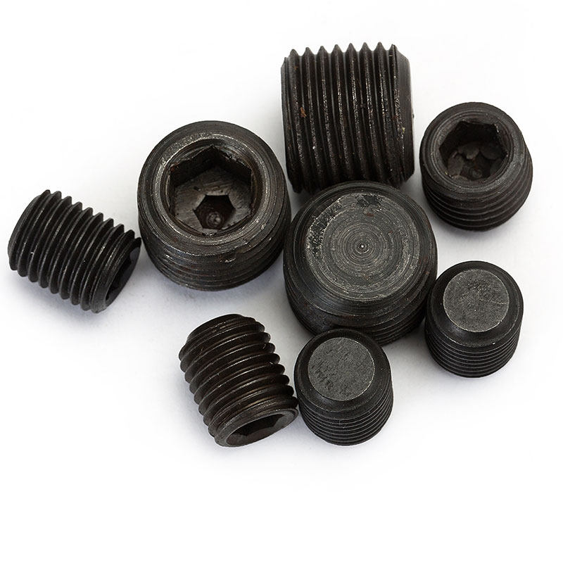 堵头六角螺塞油塞丝堵止付螺丝喉塞碳钢发黑管堵