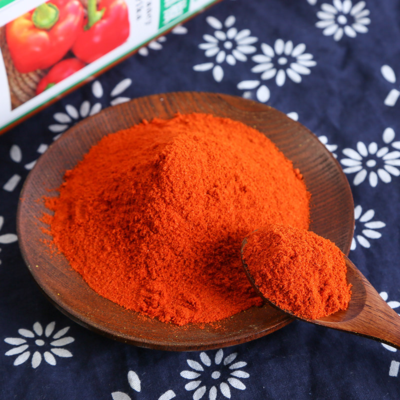 满熠红甜椒粉红辣椒粉上色不辣甜红椒粉泡菜拌菜调料400g