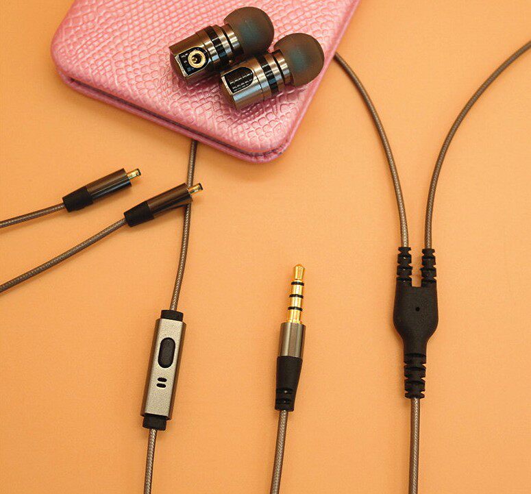 重低音dc接口入耳式可插拔金属hifi耳机头耳塞线vjjb n1n30 v1 m2