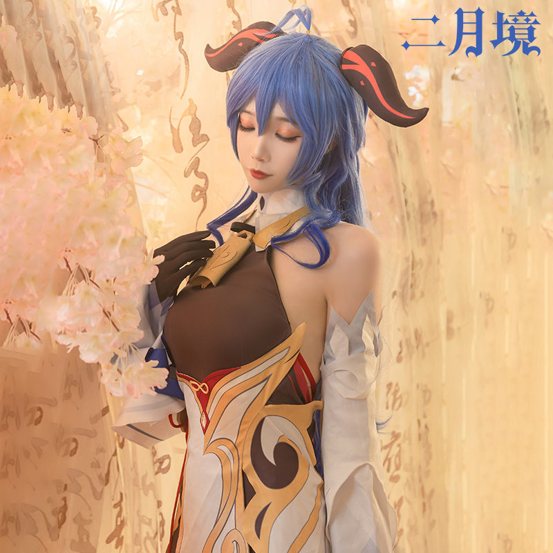 cosplay游戏人物被上,阴阳师cosplay 甘雨现货二月原神cos游戏套装cosplay服装连体cosplay