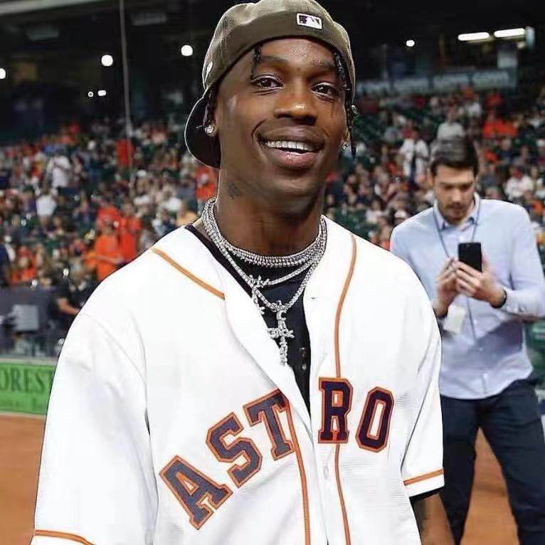 现货travisscott同款锆石吊坠cactusjack项链金属创意