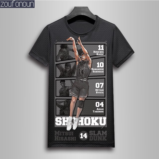 2020 new short-sleeved slam dunk T-shirt short-sleeved Mitsui Shouxiang Rukawa loose basketball clothes 2020 new short-sleeved slam dunk T-shirt short-sleeved Mitsui Shouxiang Rukawa loose basketball clothes