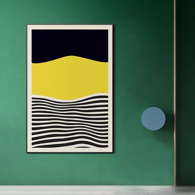 现代简约抽象装饰装饰画画艺术客厅卧室床头几何色块现代装饰画