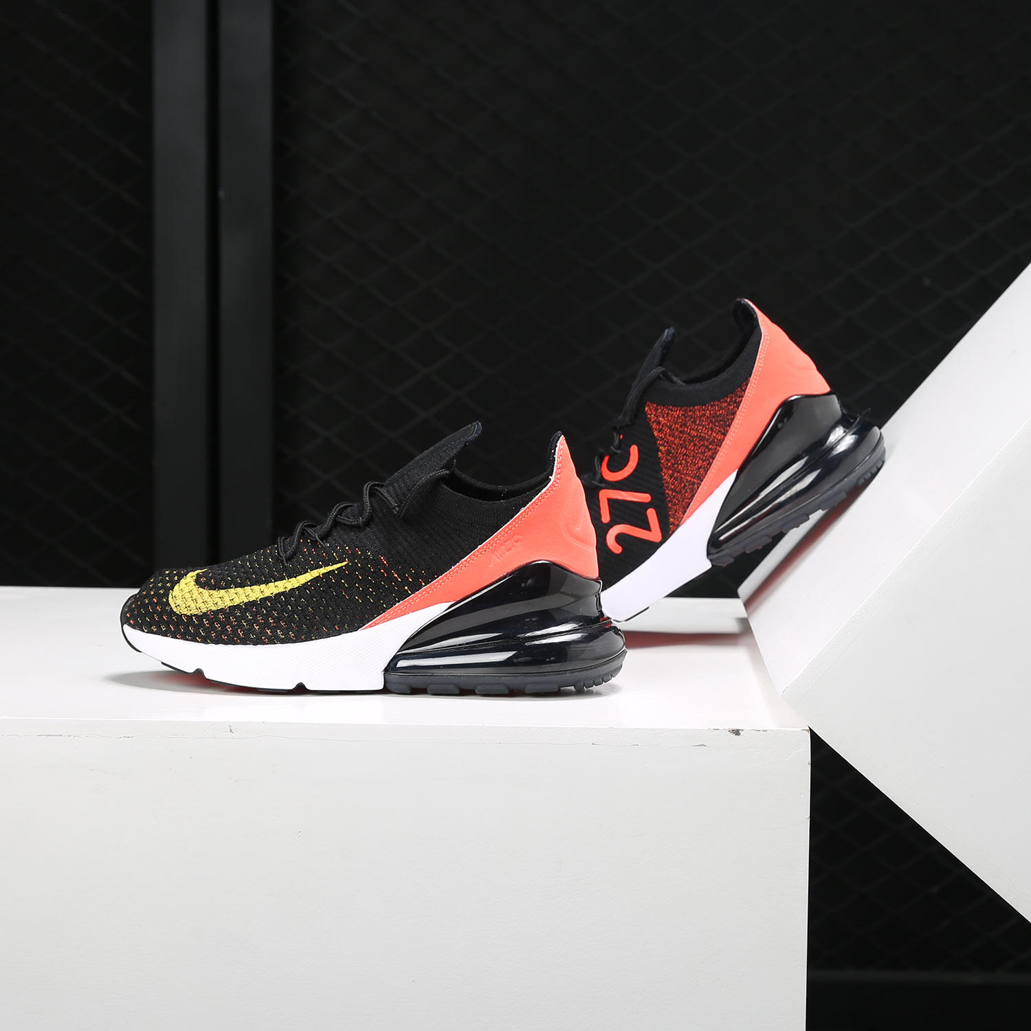 nike耐克正品2019新款airmax女子飞线编织跑步鞋