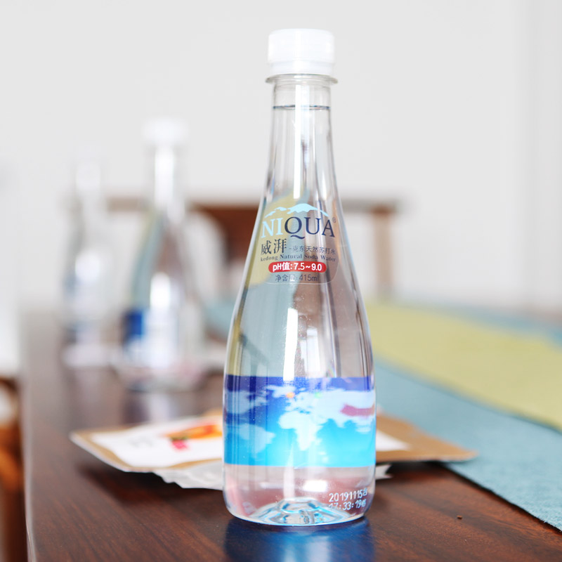 克东天然苏打水415ml*12瓶地标产品矿泉水碱性无气饮用水威湃