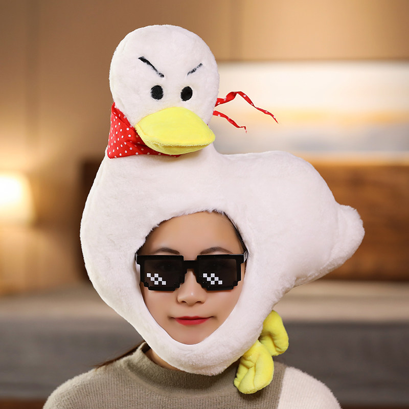 新款加油头套可爱帽子儿童表演道具拍照搞怪帽子