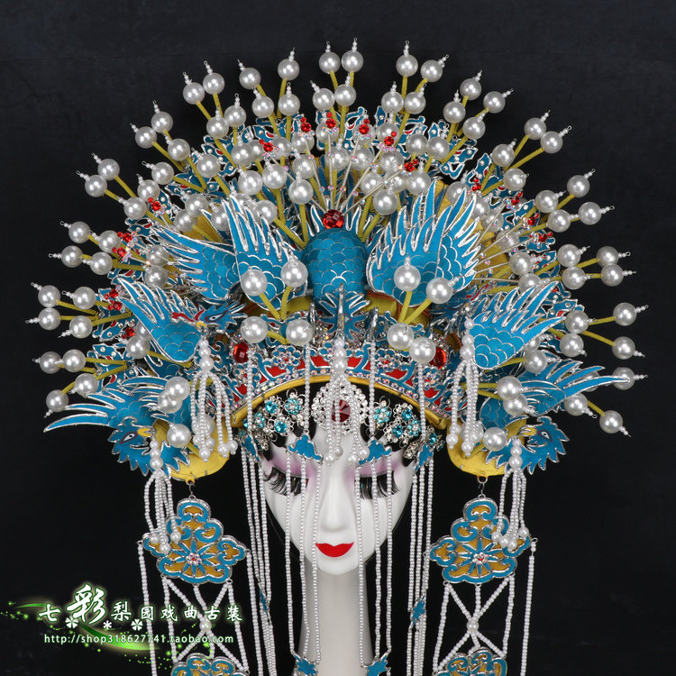 京剧越剧戏曲盔帽贵妃醉酒凤冠霞帔新娘头饰三凤更多舞蹈配饰